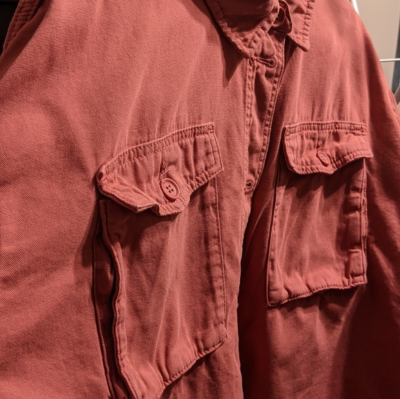 Topshop Raw Hem Shirt - Picture 2 of 3